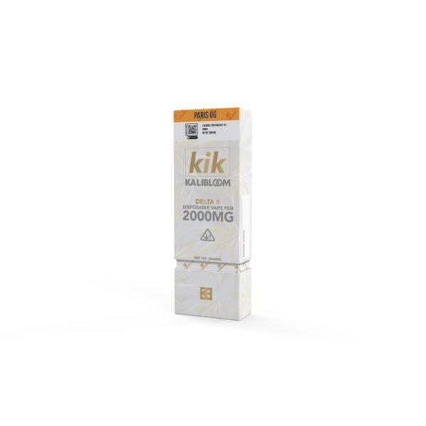 Kik 2G Delta-8 Disposable Vape. Flavor: Paris OG