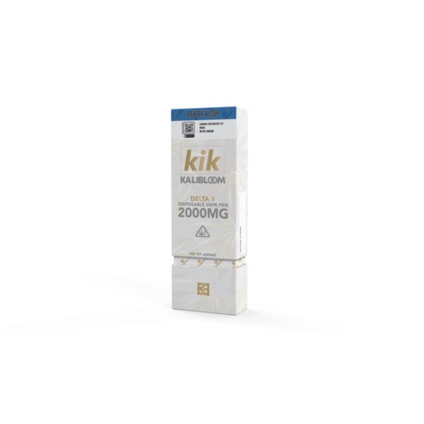Kik 2G Delta-8 Disposable Vape. Flavor: Berry Kush
