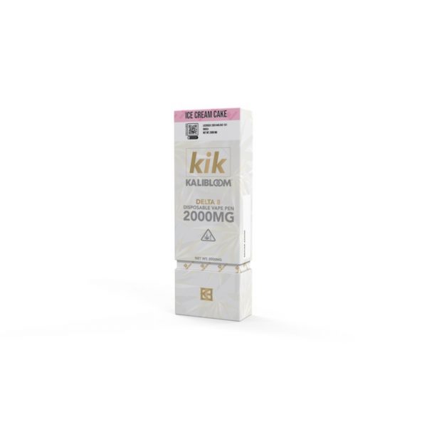 Kik 2G Delta-8 Disposable Vape. Flavor: Ice-cream Cake