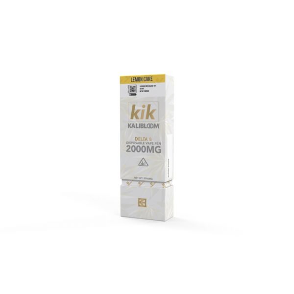Kik 2G Delta-8 Disposable Vape. Flavor: Lemon Cake