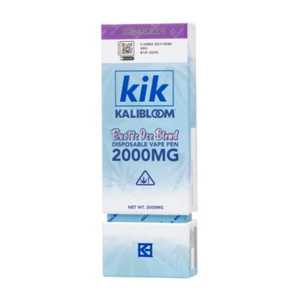 Kik 2G Exotic Ice blend Disposable. Flavor: Iced Grape Ape