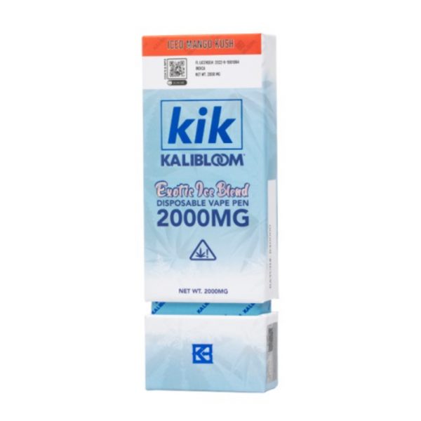 Kik 2G Exotic Ice blend Disposable. Flavor: Iced Mango Kush
