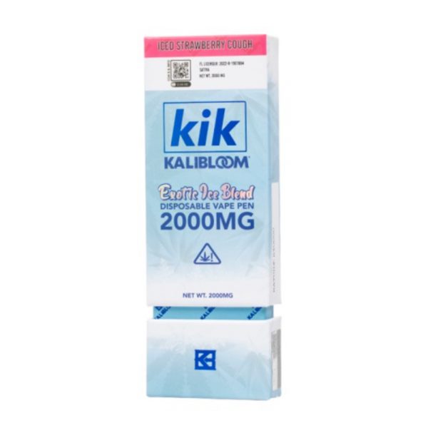 Kik 2G Exotic Ice blend Disposable. Flavor: Iced Strawberry Cough