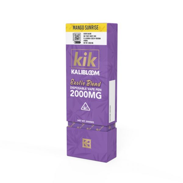 KIK 2g Exotic Blend Disposable Vape. Flavor: Mango Sunrise