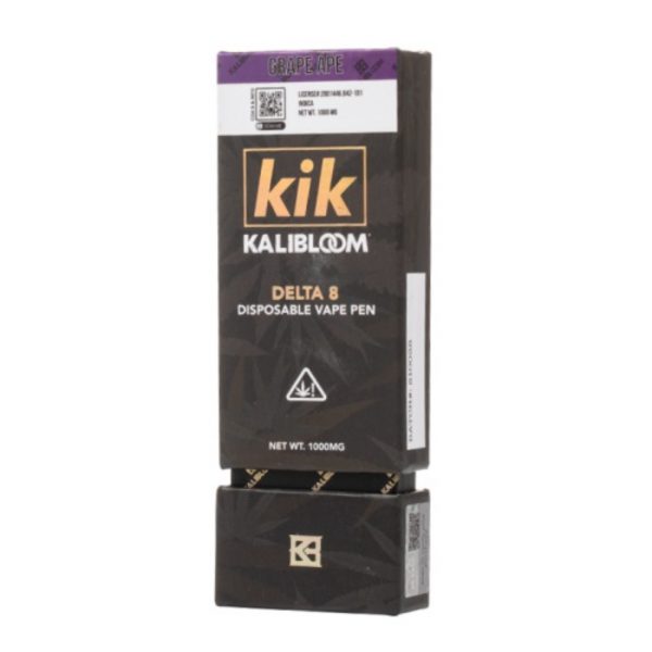 Kik Delta 8 Disposable Vape 1gm. Flavor: Grape Ape