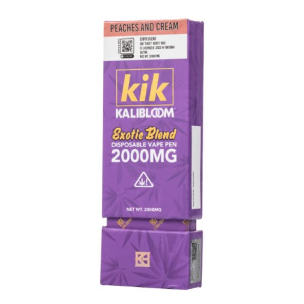 KIK 2g Exotic Blend Disposable Vape. Flavor: Peaches and Cream